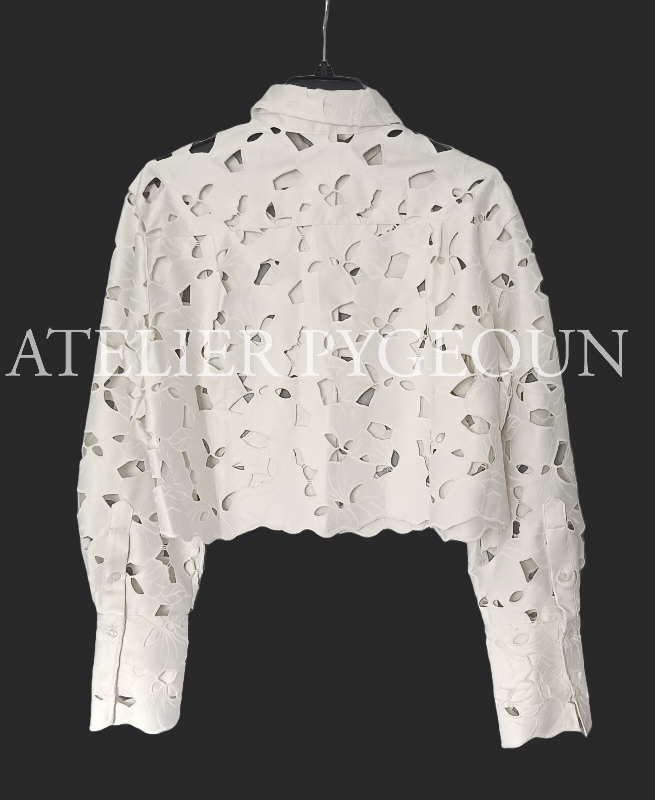 BNWT H&M Satin Button-Up Shirt Blouse W/ Eyelet Embroidery White XS S M L XL XXL