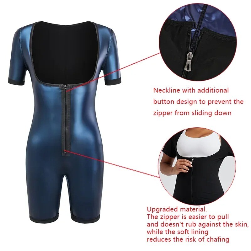 Women Body Shaper Sweat Sauna Suits Slimming Jumpsuit Sports Bodysuits Shapewear