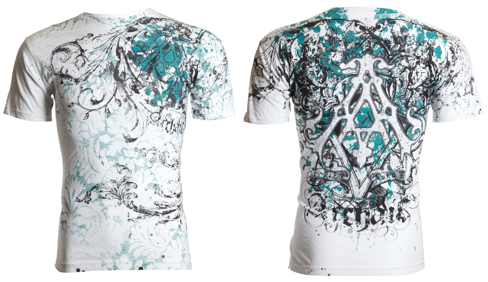 Archaic by Affliction Men’s T-Shirt Heraldry Wings Biker