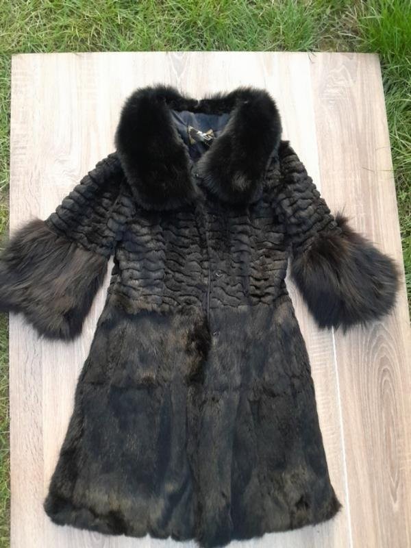 Women American Vintage Coat Black Fur 36 / S / 44