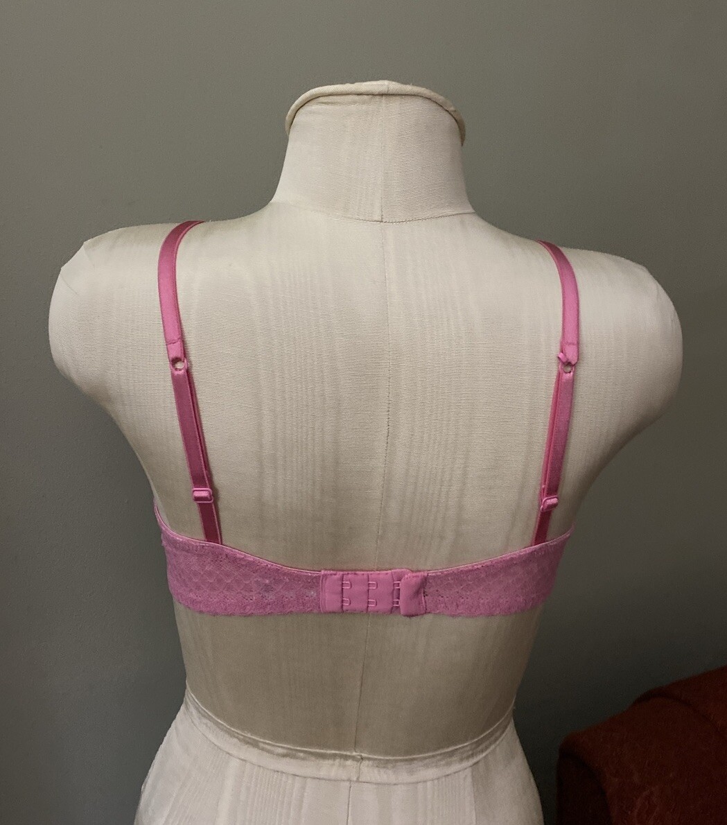 Flirtitude Women 36A Pink Padded Bra Strap: Normal or Crossback Underwire