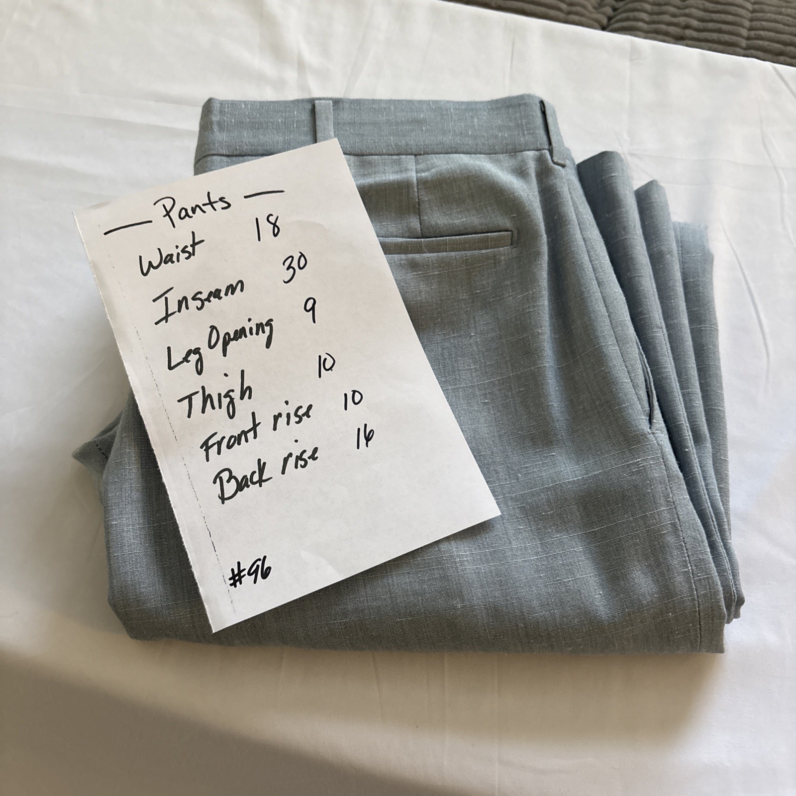 Haggar Flat Front Dress Pants Mens 36 light Blue Dacron Polyester Worsted Wool