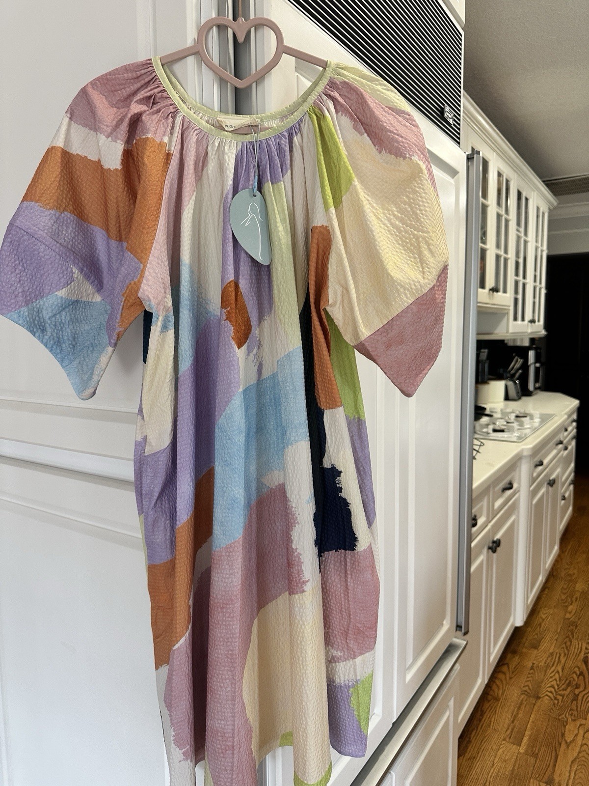 Our Second Nature Lightyear Oversized Puff Sleeve Dress Minimalist Pockets Small