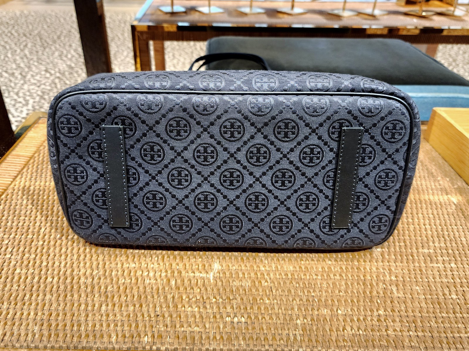 Latest Tory Burch T Monogram Black Large Tote Travel Shoulder Bag Purse 152302