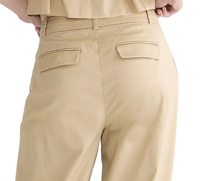 J.Crew Straight Wide Leg Essential Chino Womens Lightweight Flap Pocket Pants