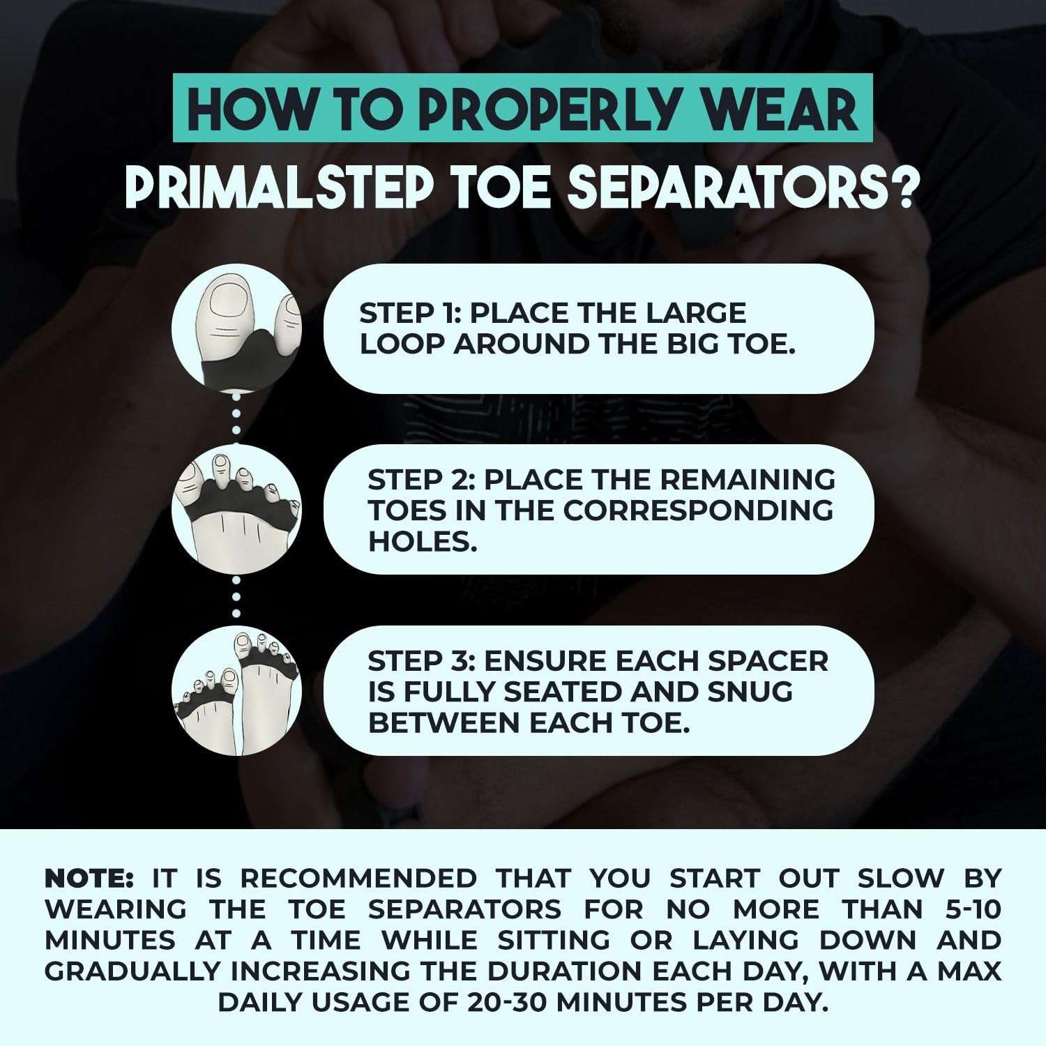 VYCE PrimalStep Toe Separators, Spreaders, Spacers, Straightener to S/M