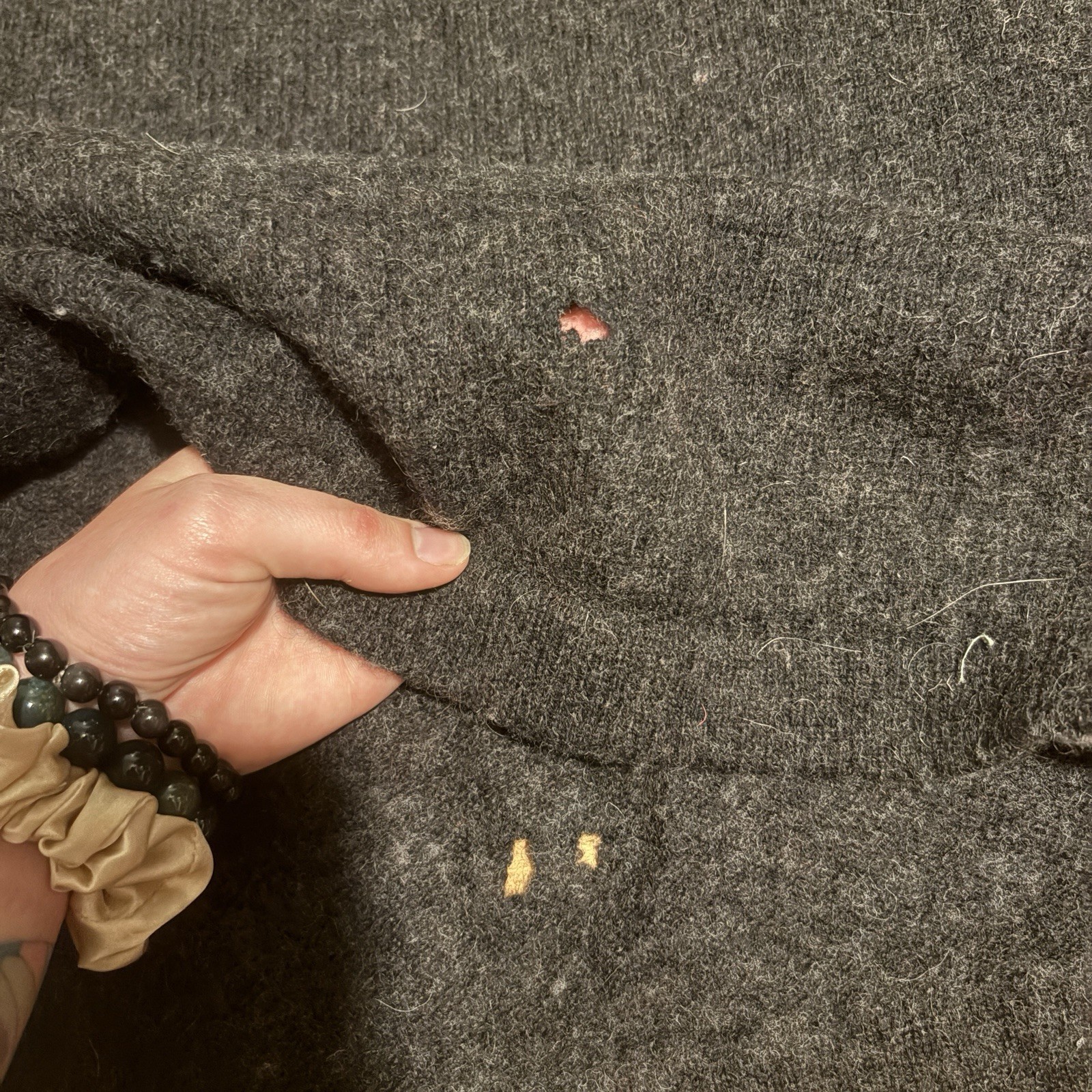 3 100% Wool Sweaters With Tears And Flaws