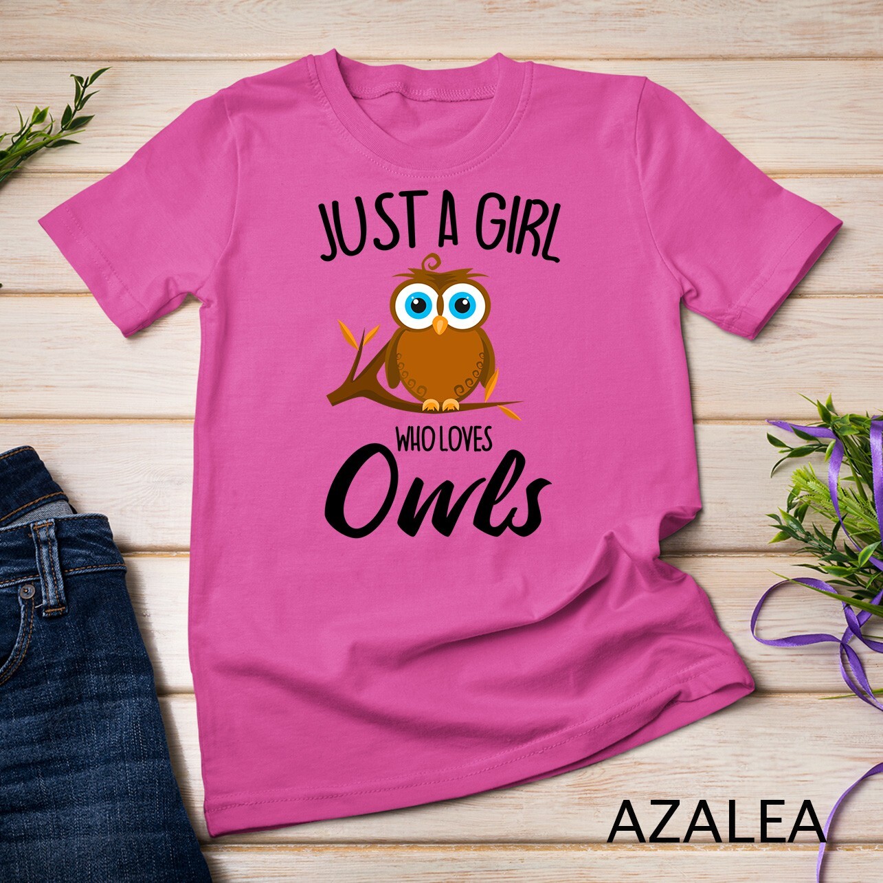 Just A Girl Who Loves Owls Cute Owl Lover Unisex T-shirt