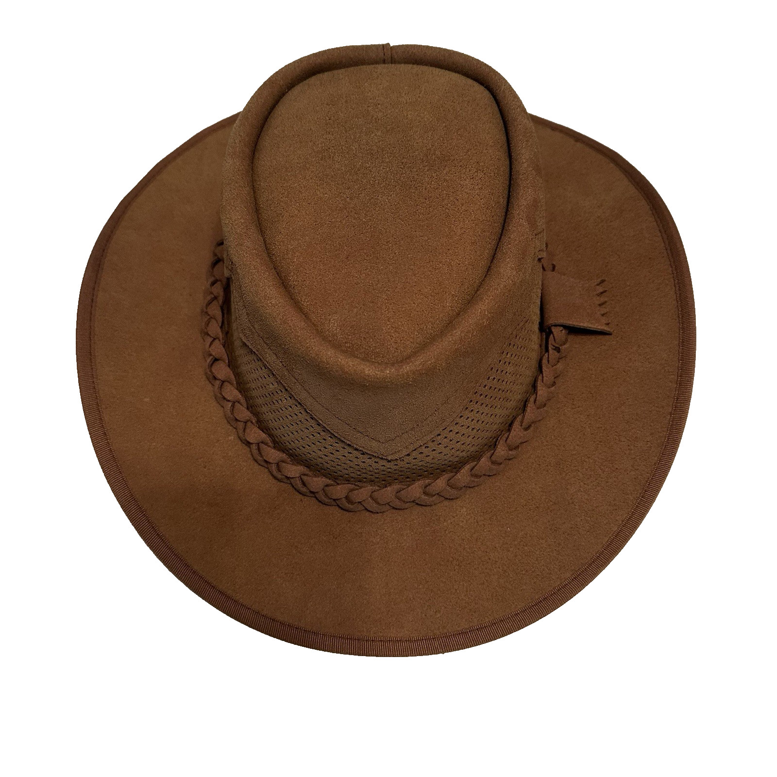 Wrangler Safari Outback Cowboy Hat, PU Leather w/Mesh Crown XL