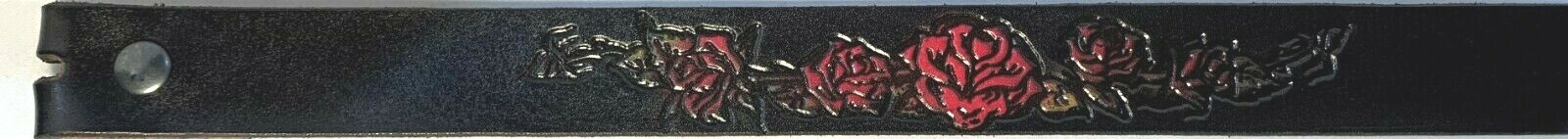ROSES FLORAL FLOWER EMBOSSED 100% GENUINE COWHIDE LEATHER BELT SIZE 26-48 USA