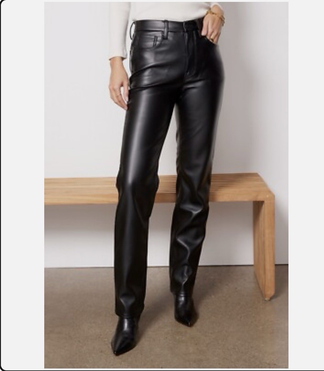 GOOD AMERICAN Better Than Leather Icon Pant WOMENS SIZE 6- 28″ NWT