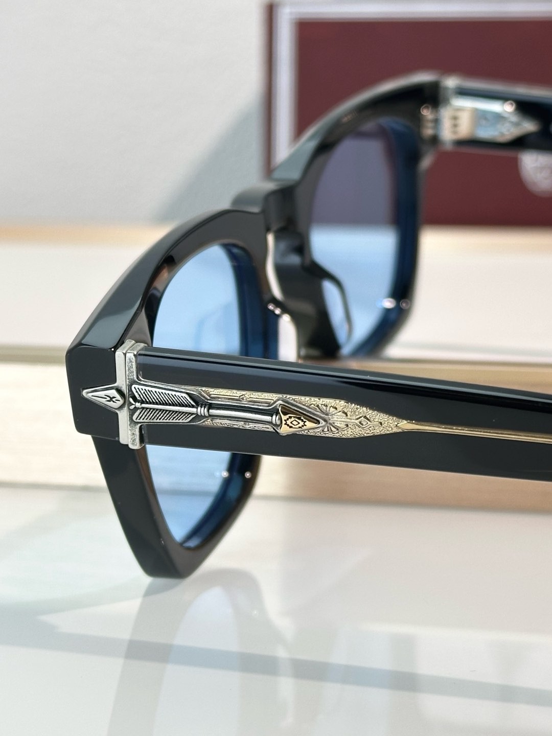 JACQUES MARIE MAGE Sunglasses JMM RAWLINS Handcrafted Black Frame 49-23-146