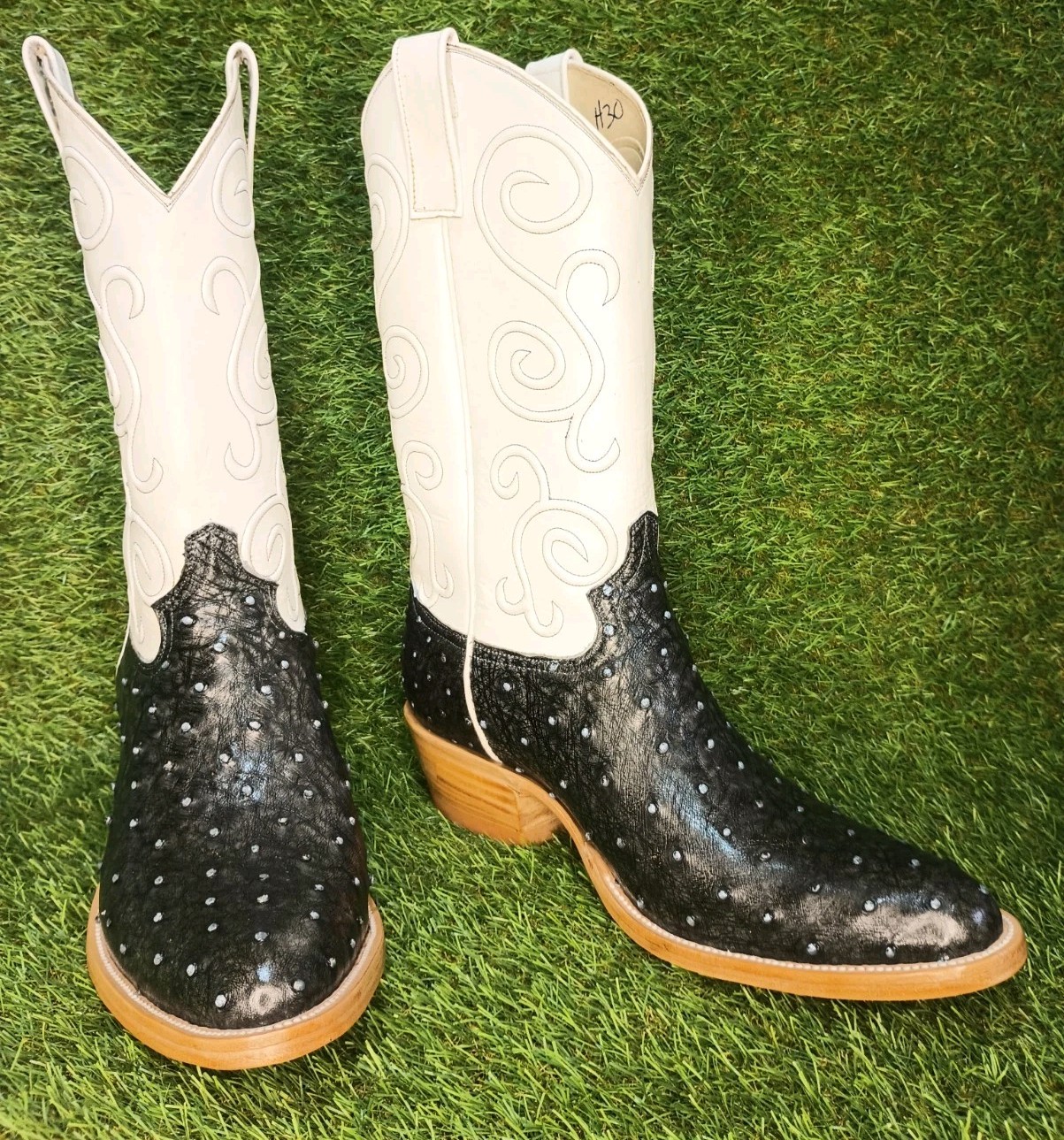 Men’s New 100% Authentic Regal Blue Ostrich With Wood Pegs All Sizes Available