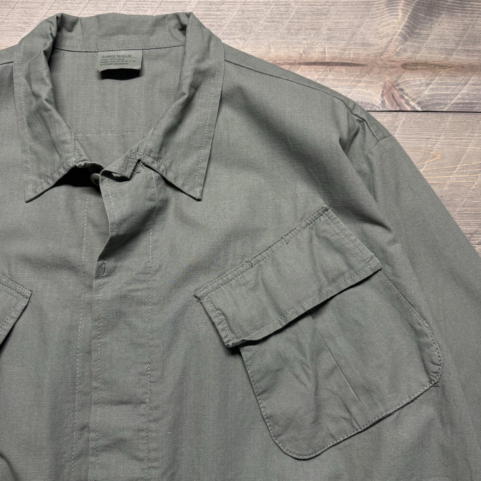 NWT Rothco Vietnam Fatigue Ripstop BDU Shirt Mens XL Olive Drab Slant Pockets