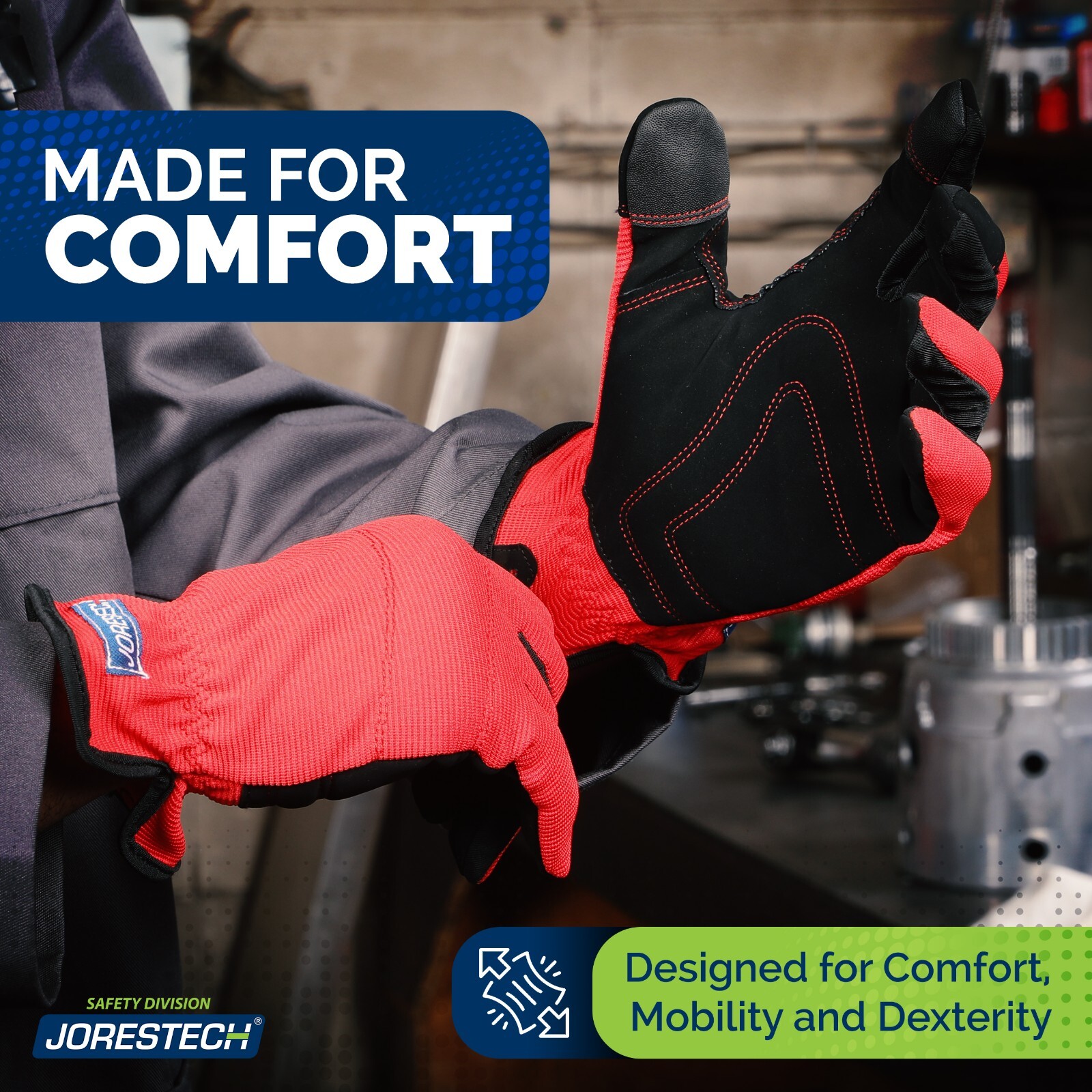 Jorestech All Purpose Mechanics Gloves- Great High Dexterity Gloves