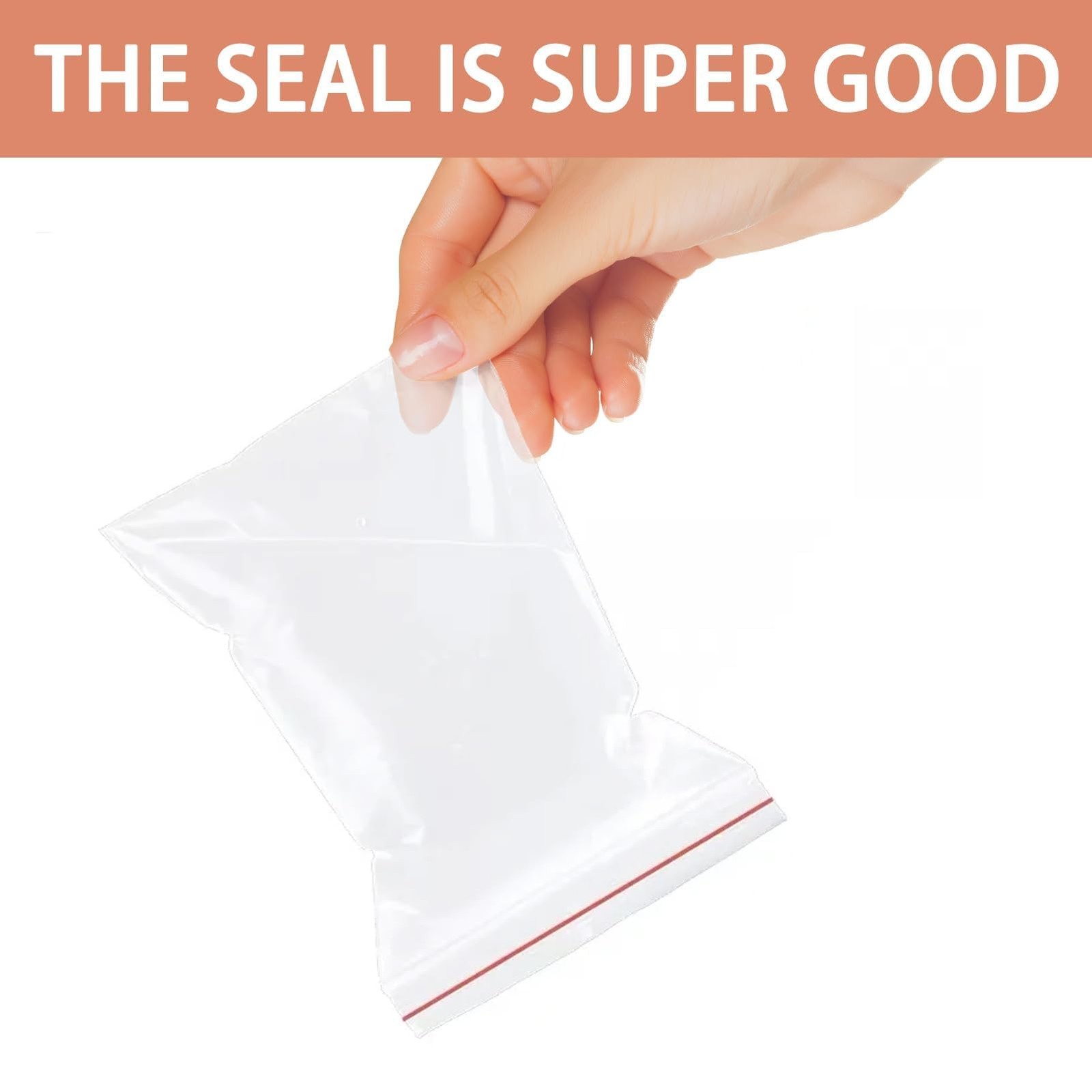 500pcs Small Poly Bags 8cm x 12cm, Sealing Bags Ziplock Bag…