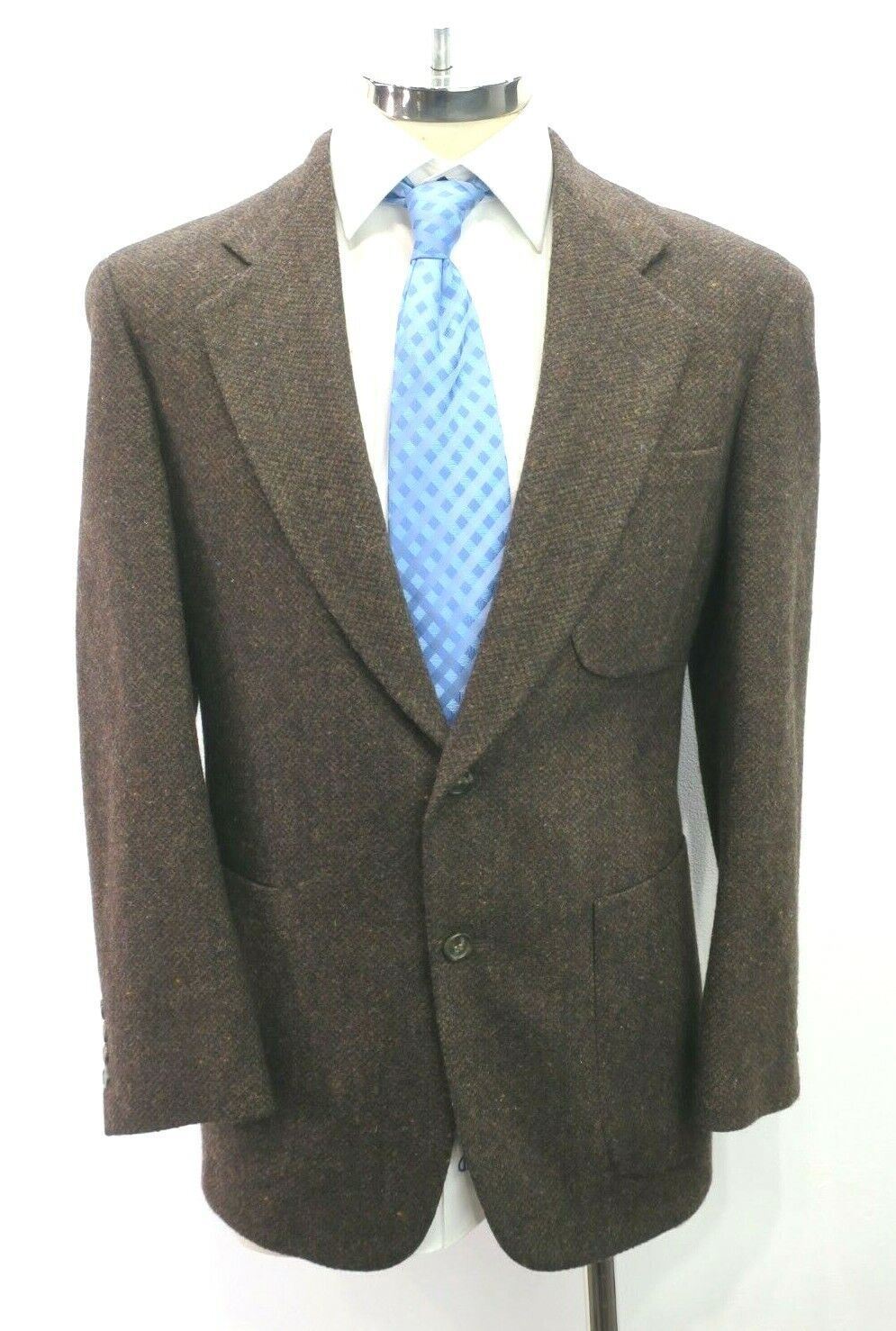 JG Hook Mens Notch Lapel 2 Button Patch Pocket Business Suit Blazer Jacket 40R