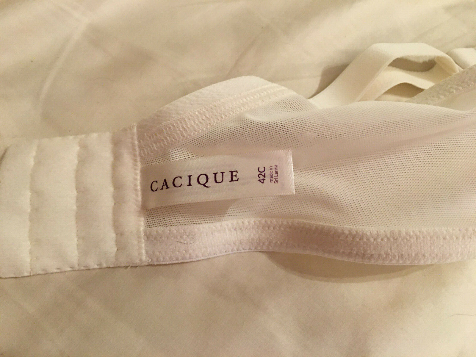 Cacique Lane Bryant pretty bright white bra 42C SWEET 😛 READ