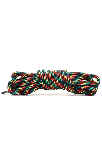 FULLY LACED RASTA ROPE LACES – RASTA SHOELACES – RED YELLOW GREEN BLACK JAMAICA