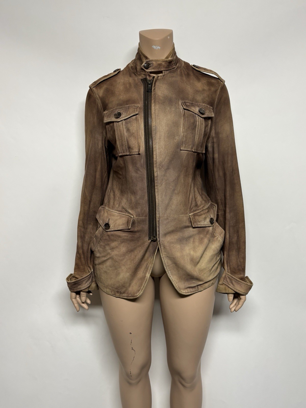 Vtg Dolce & Gabbana D&G Brown Suede Jacket IT 46