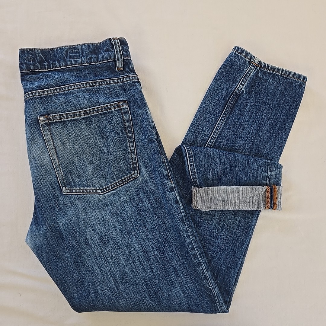 Norse Projects Copenhagen Faded Denim Jeans Men’s 32 Slim (32×30) Button Fly
