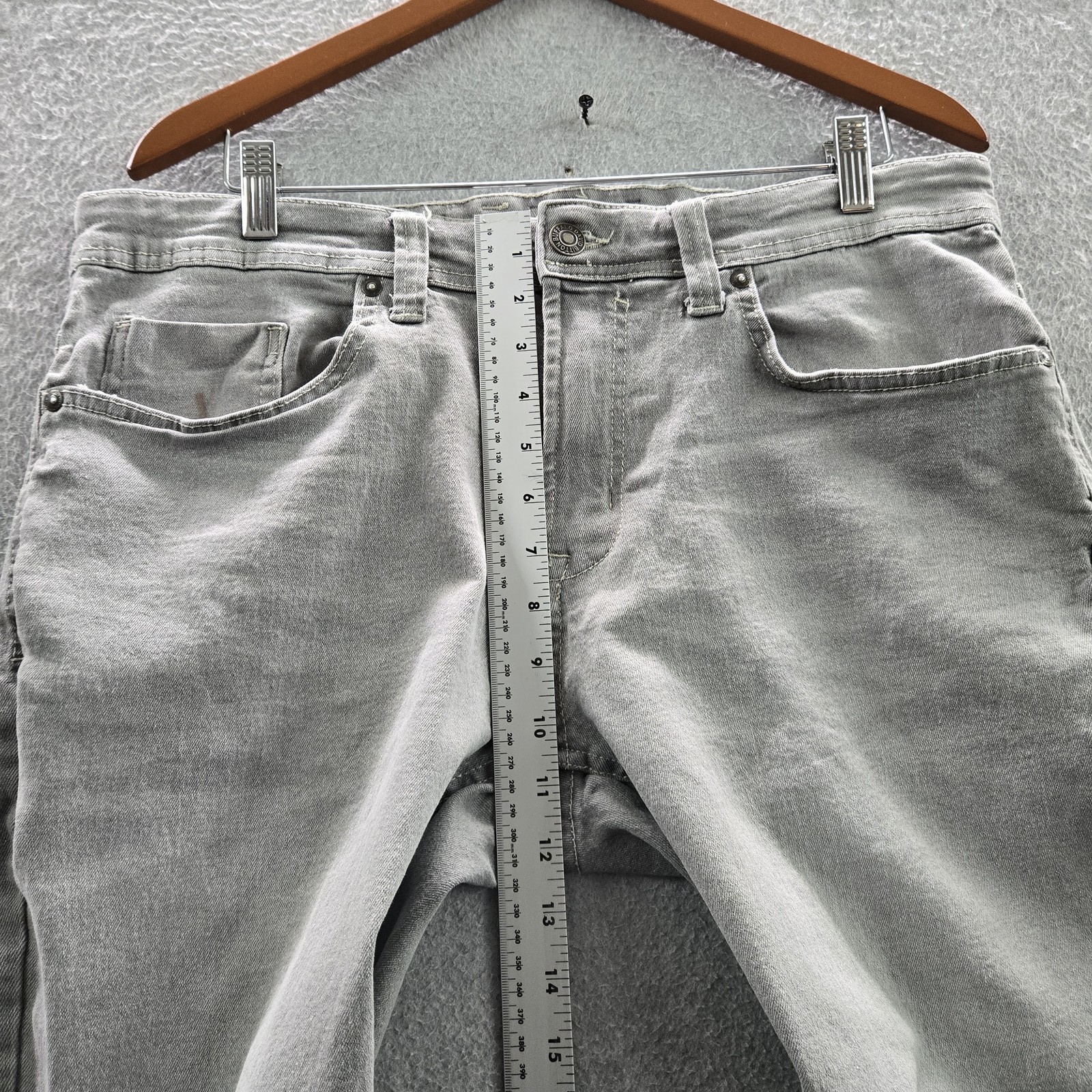 Buffalo David Bitton Men Jeans 34X30 Gray Denim Evan-X Slim Straight 26″