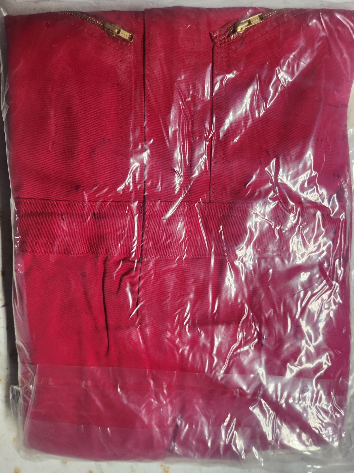 5 PAIR WENAAS ANTI-FLAME RED Coveralls 32RG SHORT, 3M SCOTCHLITE Reflective