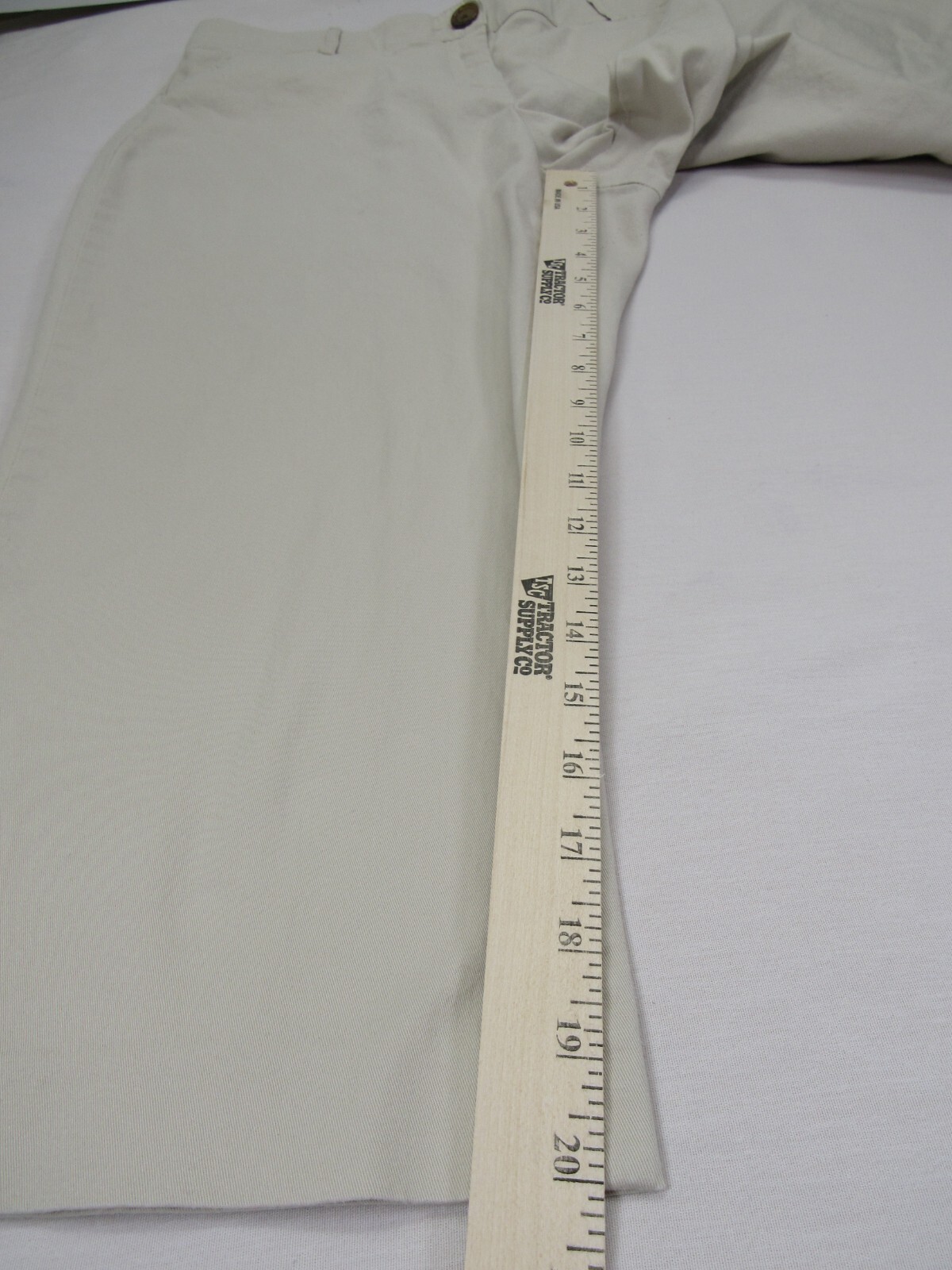Kim Rogers Womens Pants 14 [ 34W 20L ] Beige Crop Straight 4 Pockets Stretch