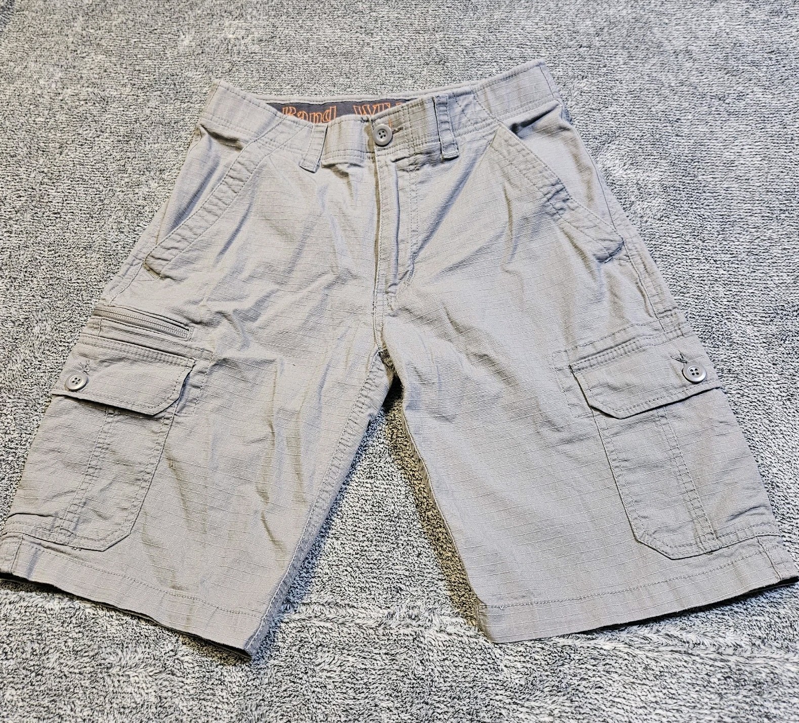WearFirst Free-Band Mens Size 30 Gray Cargo Shorts Ripstop Casual Comfort Hiking