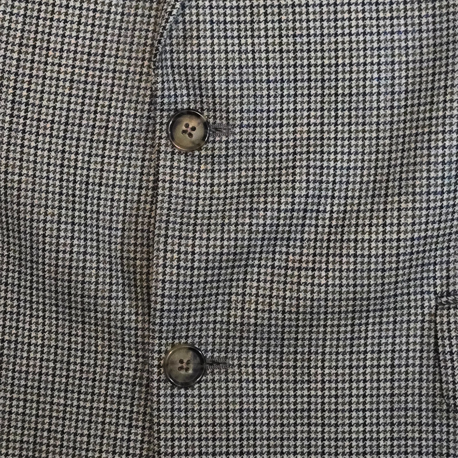 Brooks Brothers 1818 Mens Gray Houndstooth Suit Jacket Blazer 100% Wool 40R