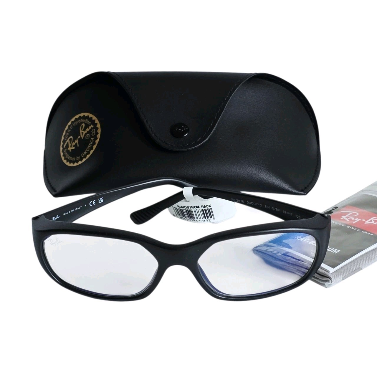 New Ray-Ban RB2016 Daddy-O Eyeglass Frames Black 59mm Blue Light