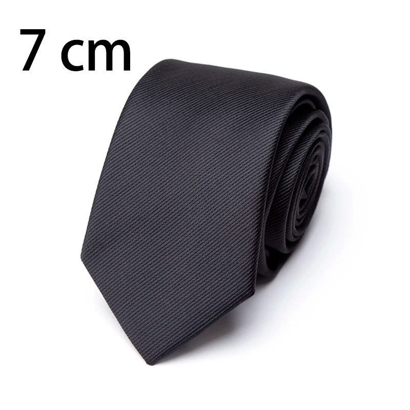 Men’s Solid Slim Necktie 6cm 7cm 8cm Wedding Business Formal Dress Tie