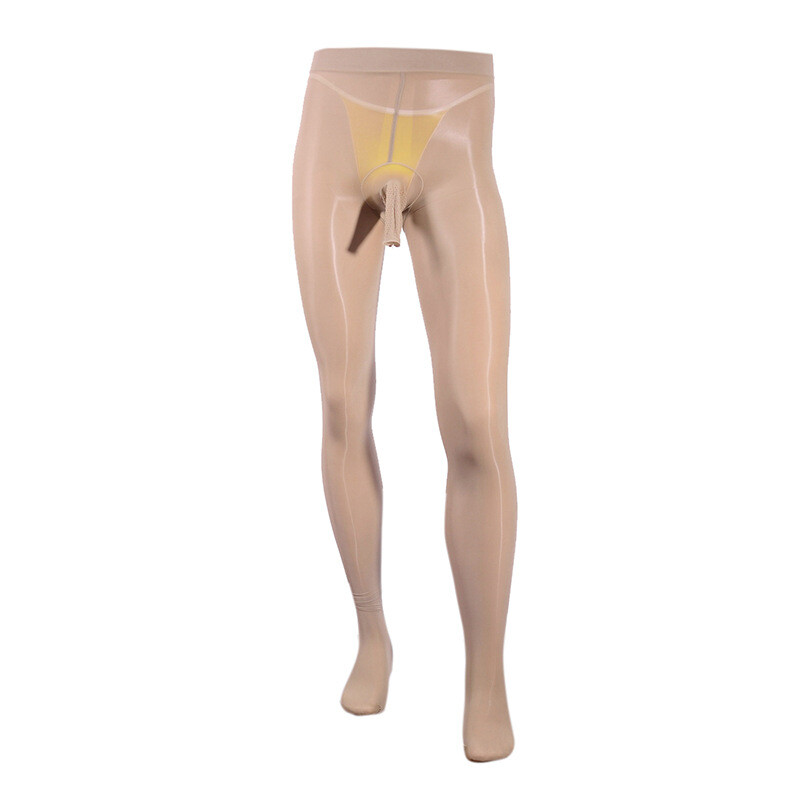 Men Soft Stocking Pantyhose Soft Black Ultra-thin Glossy Shiny Tights New