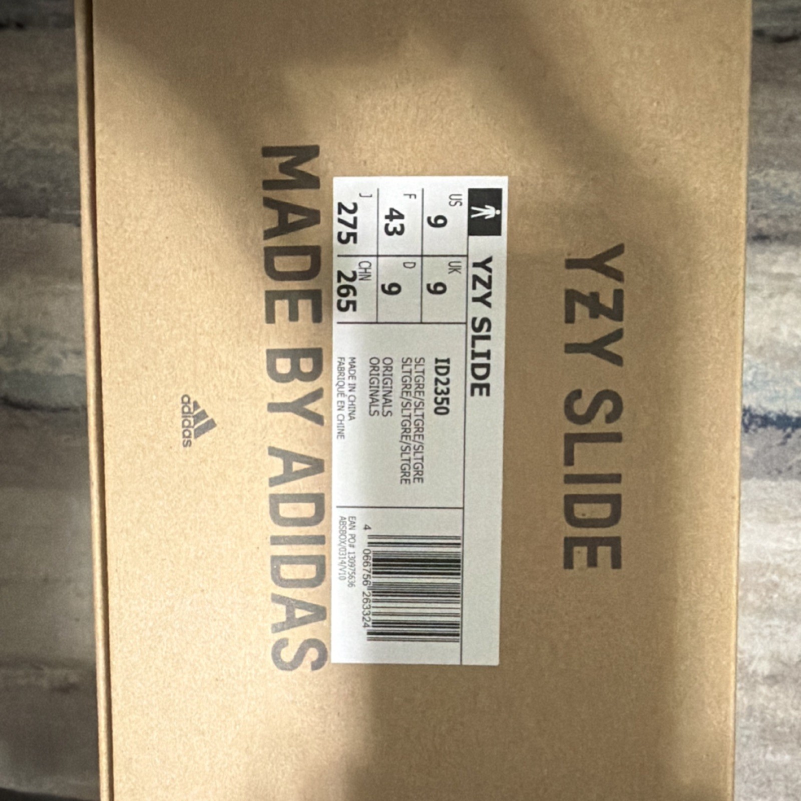 adidas Yeezy Slide Slate Grey Men’s Size 9