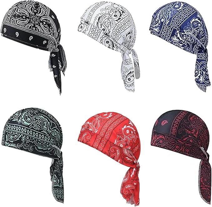 6PCS Paisley Cooling Headscarf Cap elastic cycling sports cap cooling head sc…
