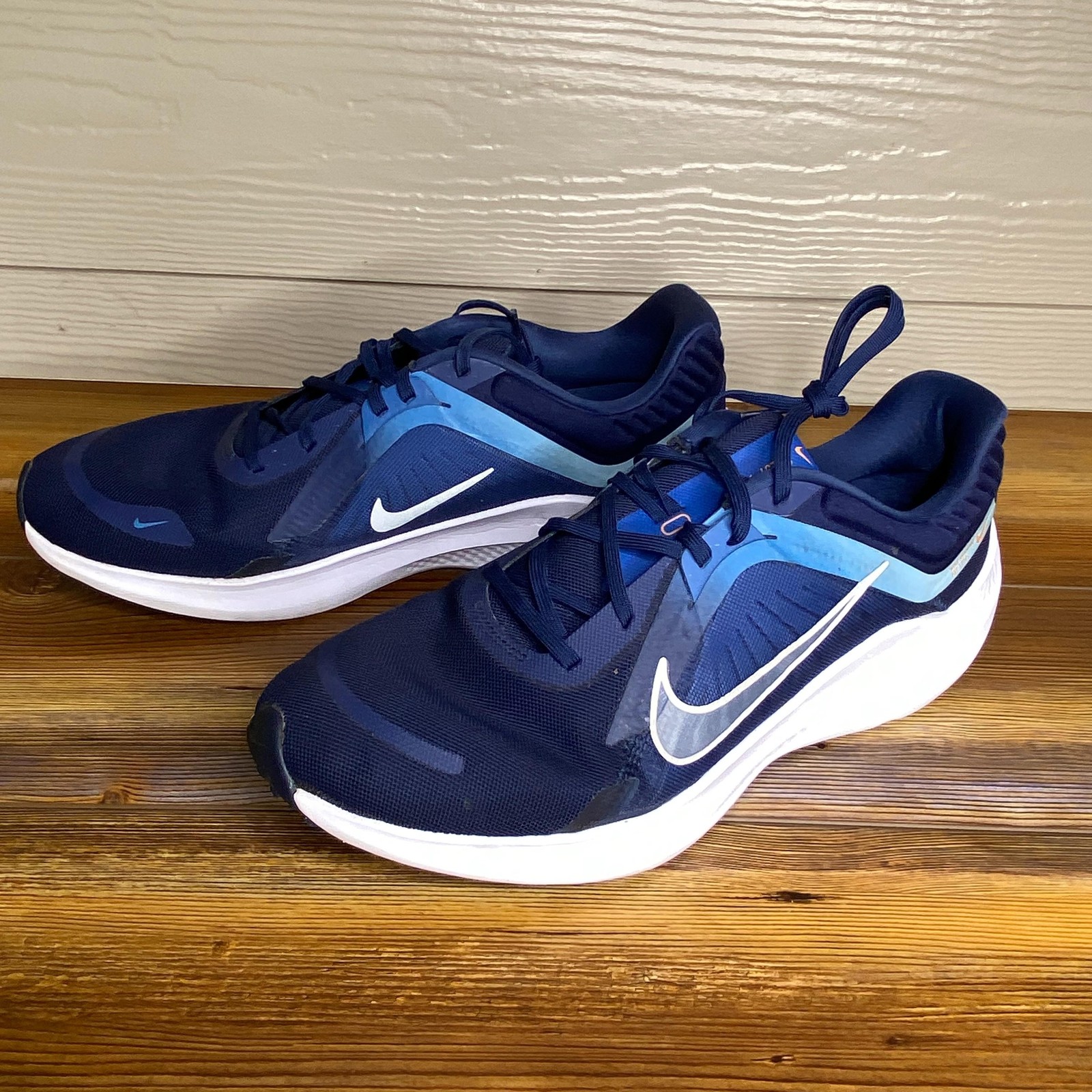 Nike Quest 5 Shoes Mens Size 13 Blue Mesh Running Athletic Sneakers DD0204-400