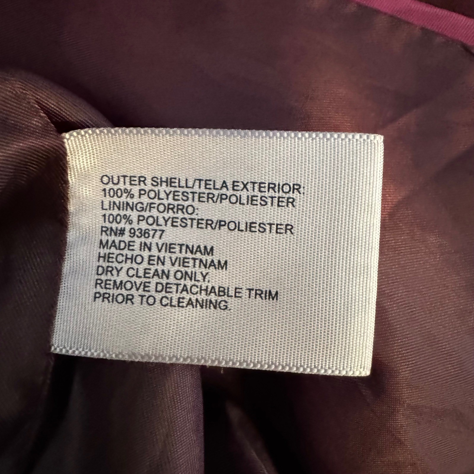Worthington Trench Coat Women Petite Large Burgundy Belted Double Breasted 2505