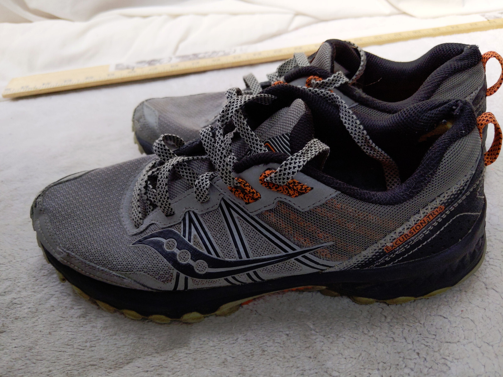 Saucony Excursion Tr14 Mens 8 41 Gray Orange Trail Running Shoe Jogging S20586