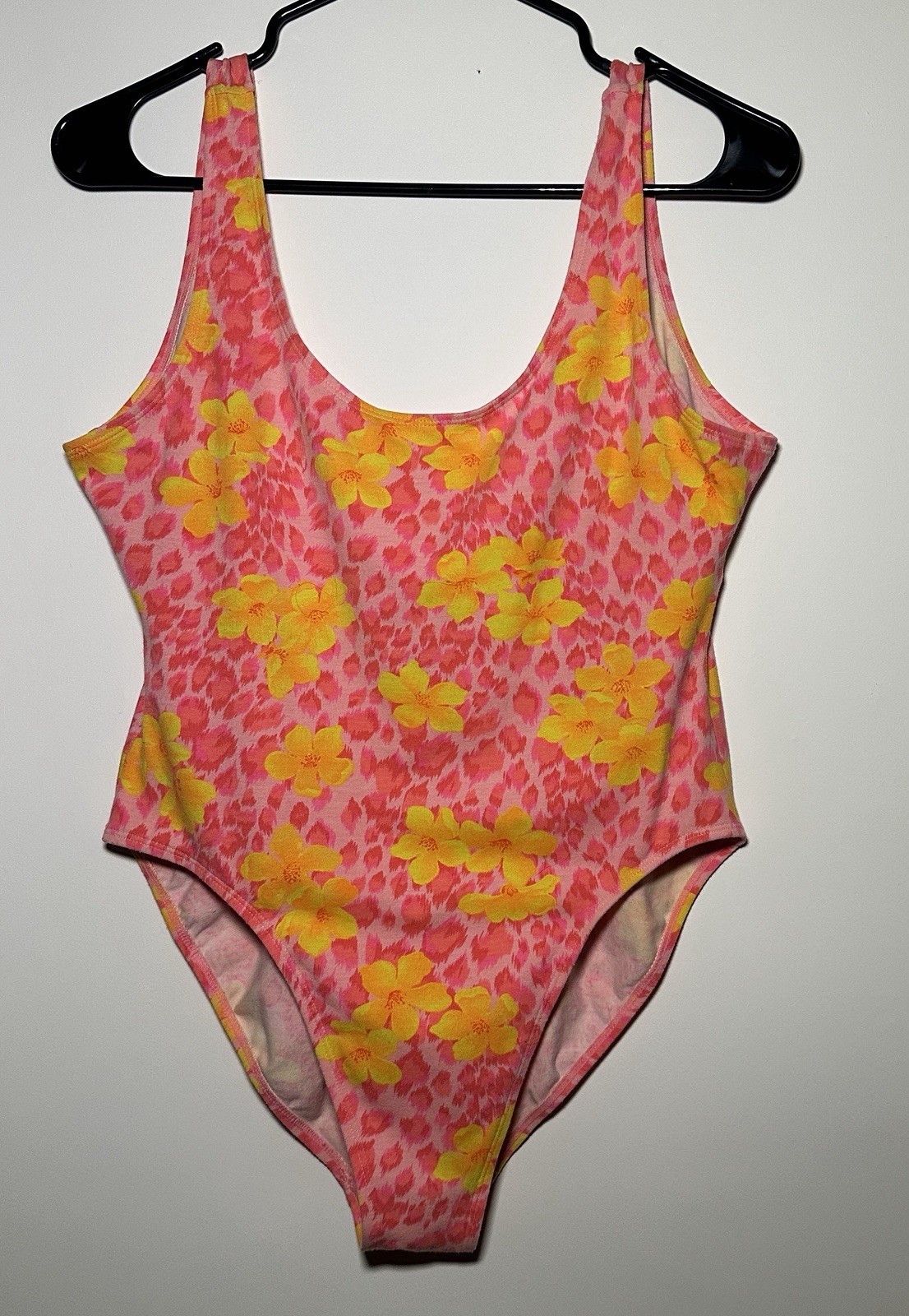 Vintage Sand N Sun Women’s 90’s Tropical Print Hot Pink Barbie Swimsuit