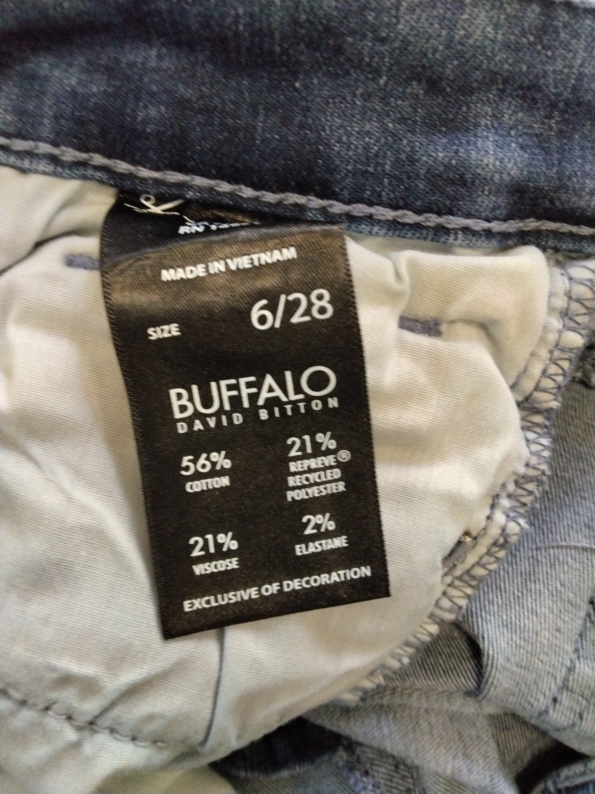 Buffalo David Bitton Alyssa High Rise Straight Leg Jeans Dark Wash 6/28 Indigo