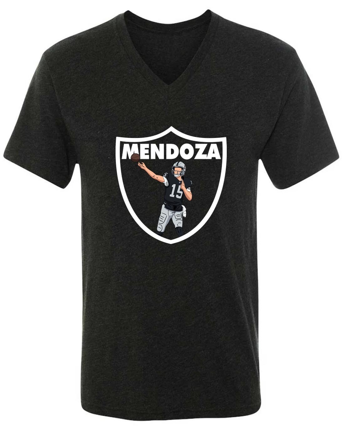 Fernando Mendoza Raiders Logo MENS V-NECK Shirt T-Shirt Adult XL