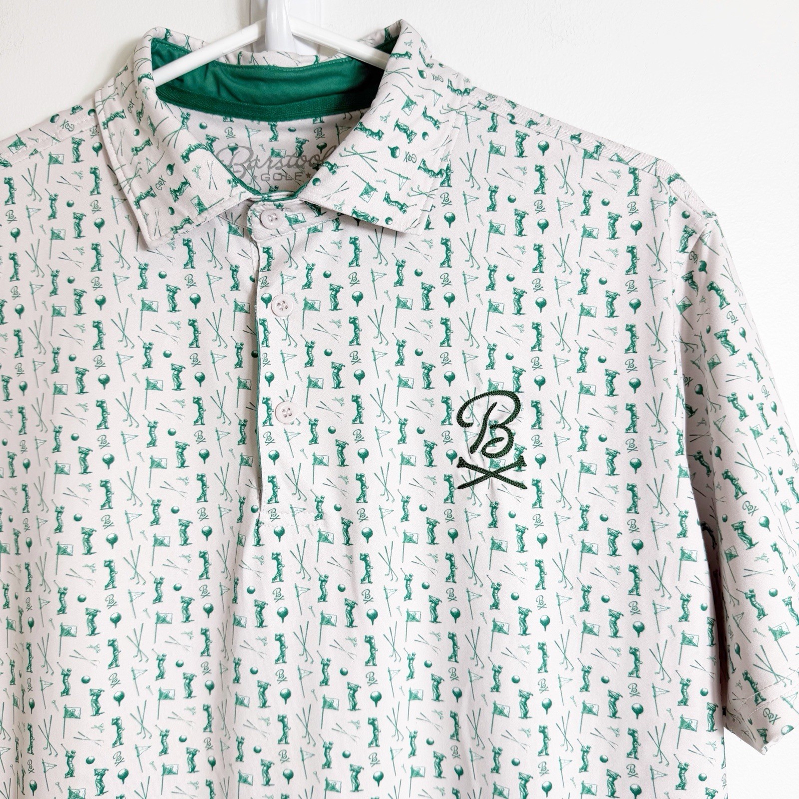 Barstool Sports Swing Master AOP Print Golf Polo Shirt Men’s Small