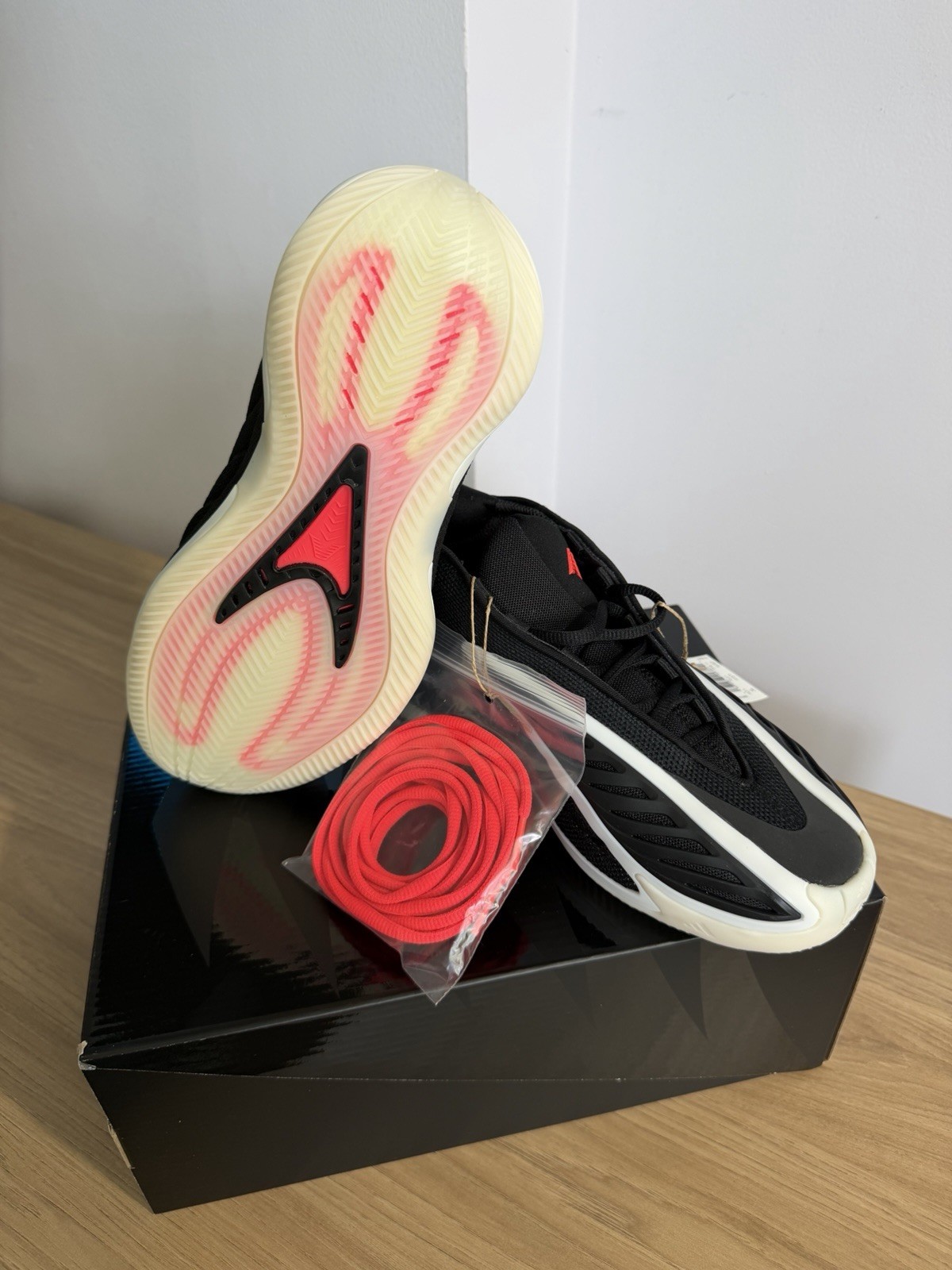 adidas Anthony Edwards 2 Black White Red Youth Basketball Shoes J35308