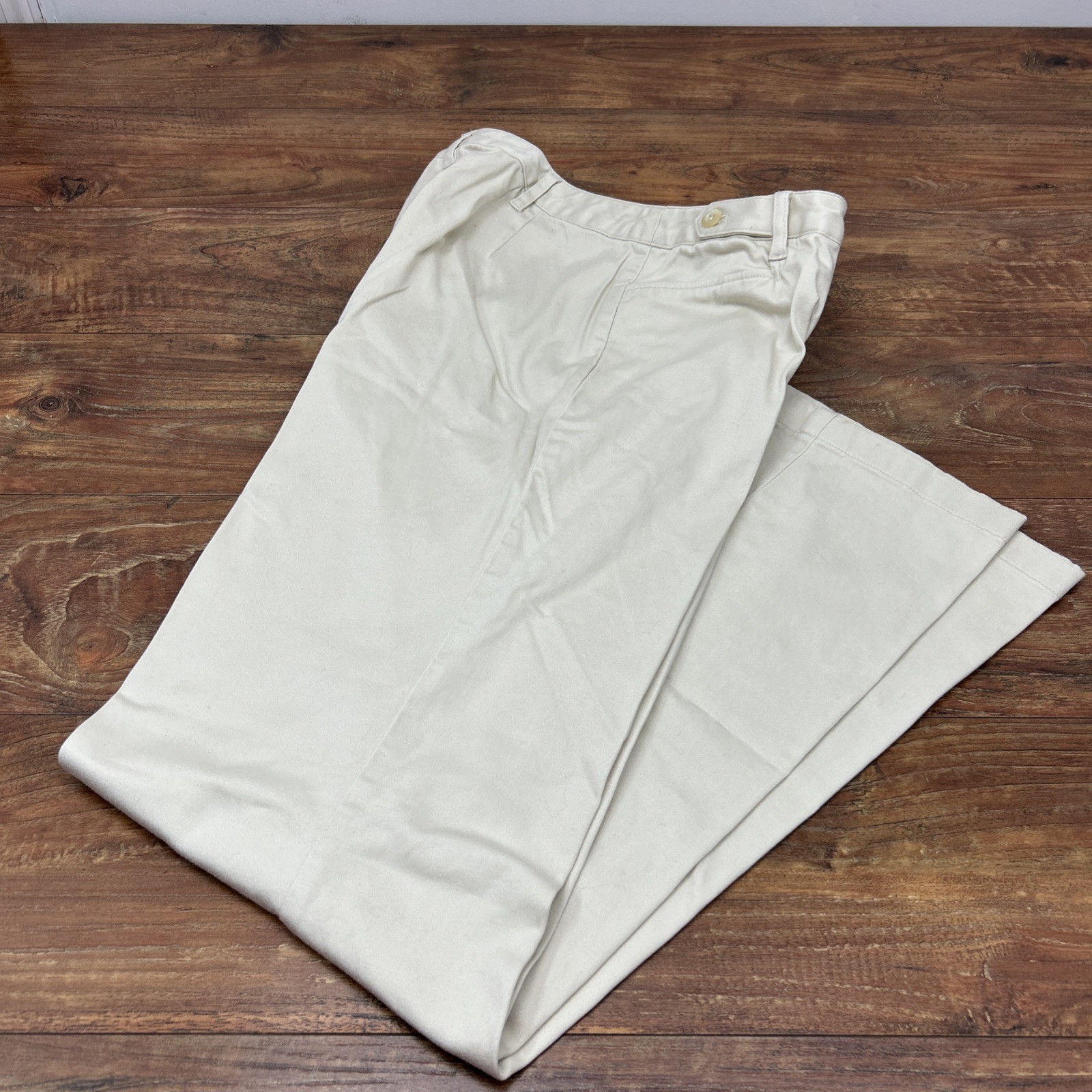 J. JILL Genuine Fit Below Waist Stretch Cream Womens Dress Pants Office Size 10