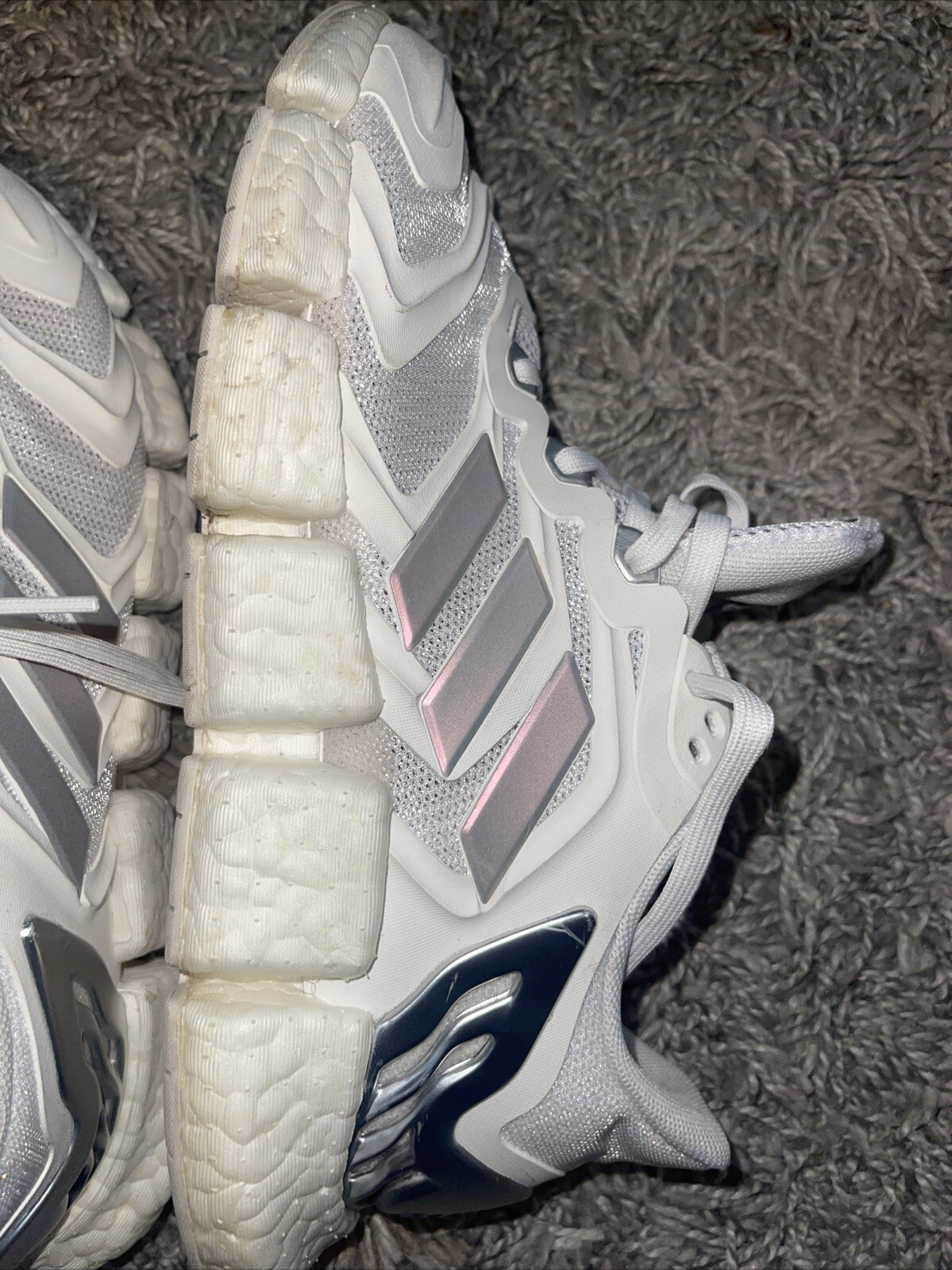 adidas Climacool Vento BOOST White Silver Men Unisex Running Shoe FZ1731 Sz 7
