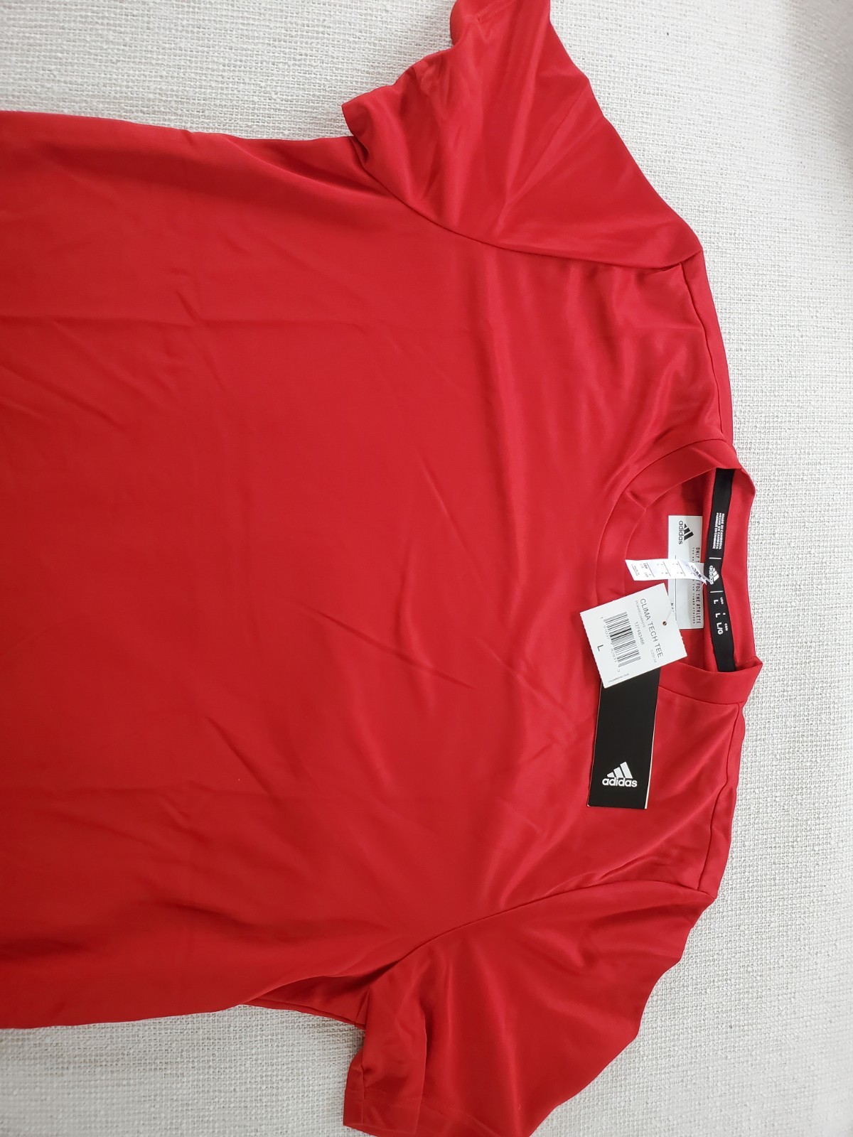 Adidas Clima Tech Tee Men’s Large Red Athletic Shirt NWT Training