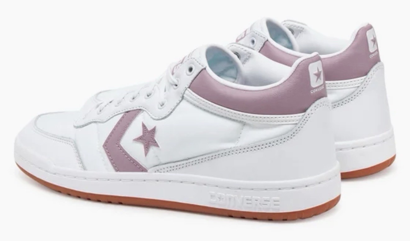 Size 12 – Converse Fastbreak Pro Mid Retro Sneakers White Pink Gum Sole New