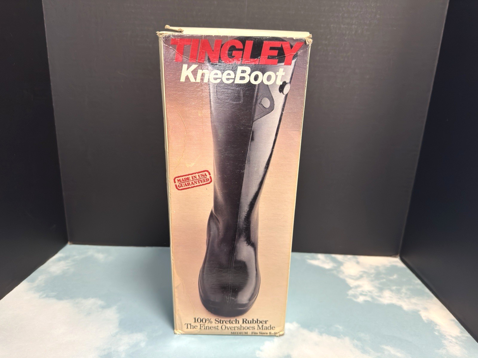 Tingley Black Knee Boots Rubber Overshoes Adult Medium (8-9.5) VTG New