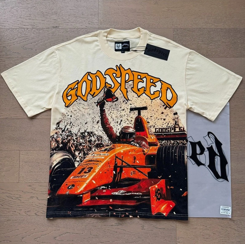 NEW Mens Godspeed Short Sleeve Street Rock Style Pure Cotton T-Shirt 2 colors