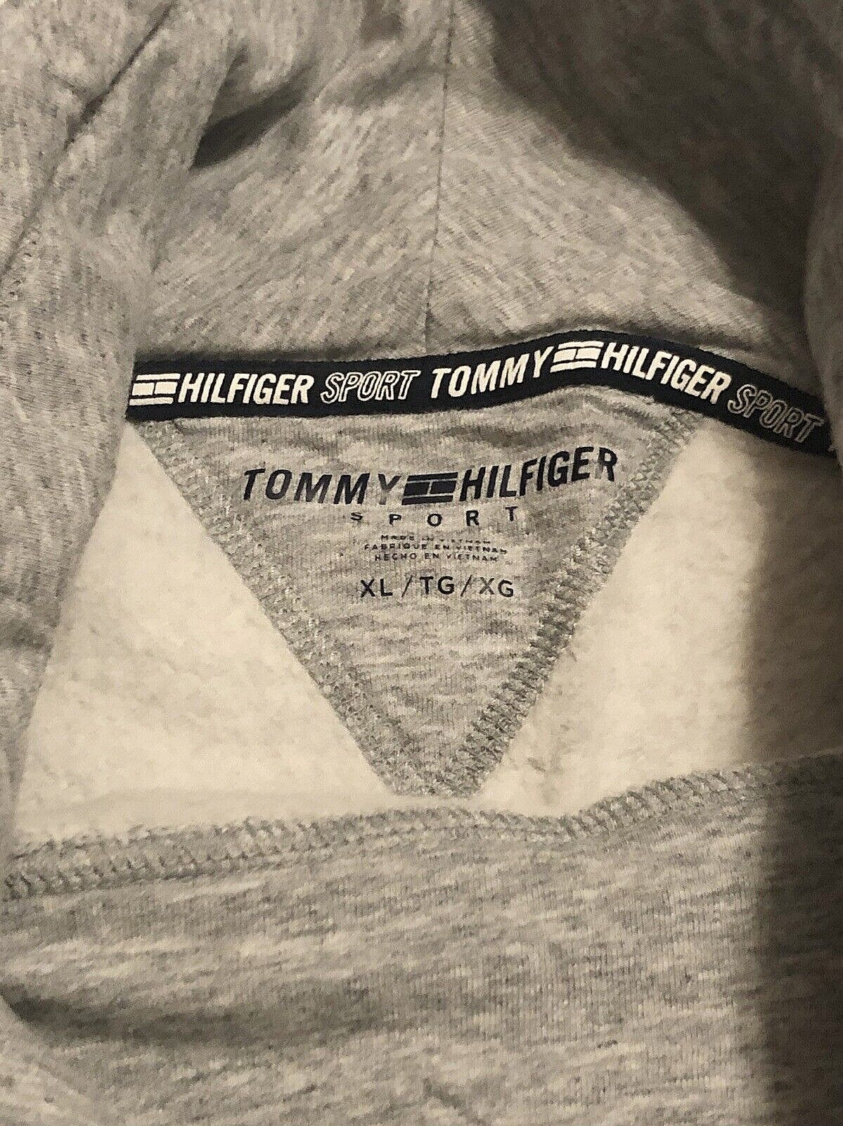 NWT TOMMY HILFIGER SPORT ASH GRAY FUNNEL NECK GRAPHIC SWEATSHIRT XL MSRP $59.00